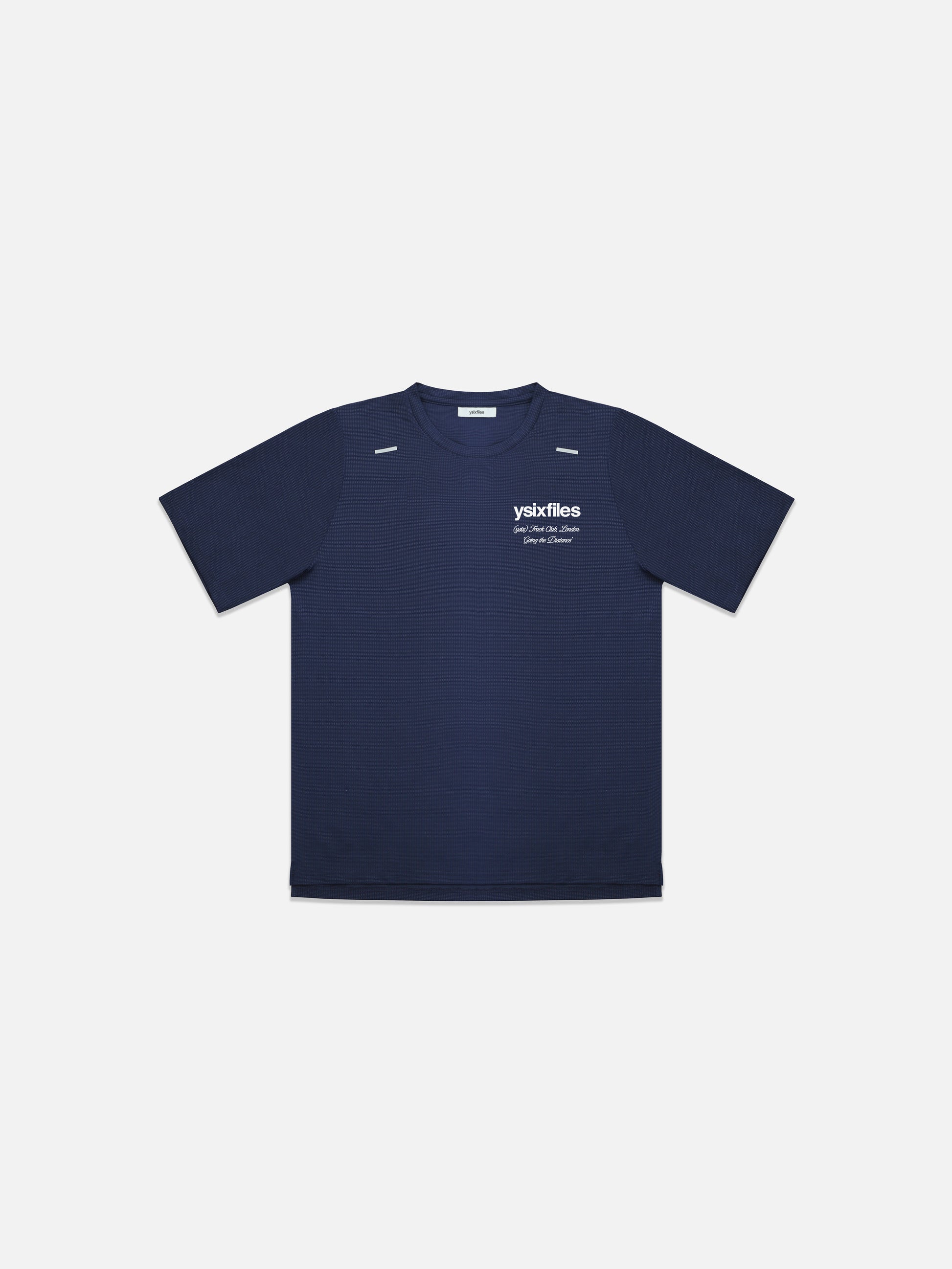 ysixfiles navy performance running t-shirt