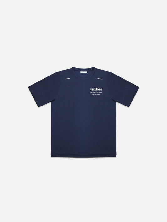 ysixfiles navy performance running t-shirt